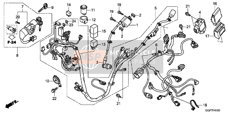 32100GGP900, Faisceau Electrique, Honda, 0